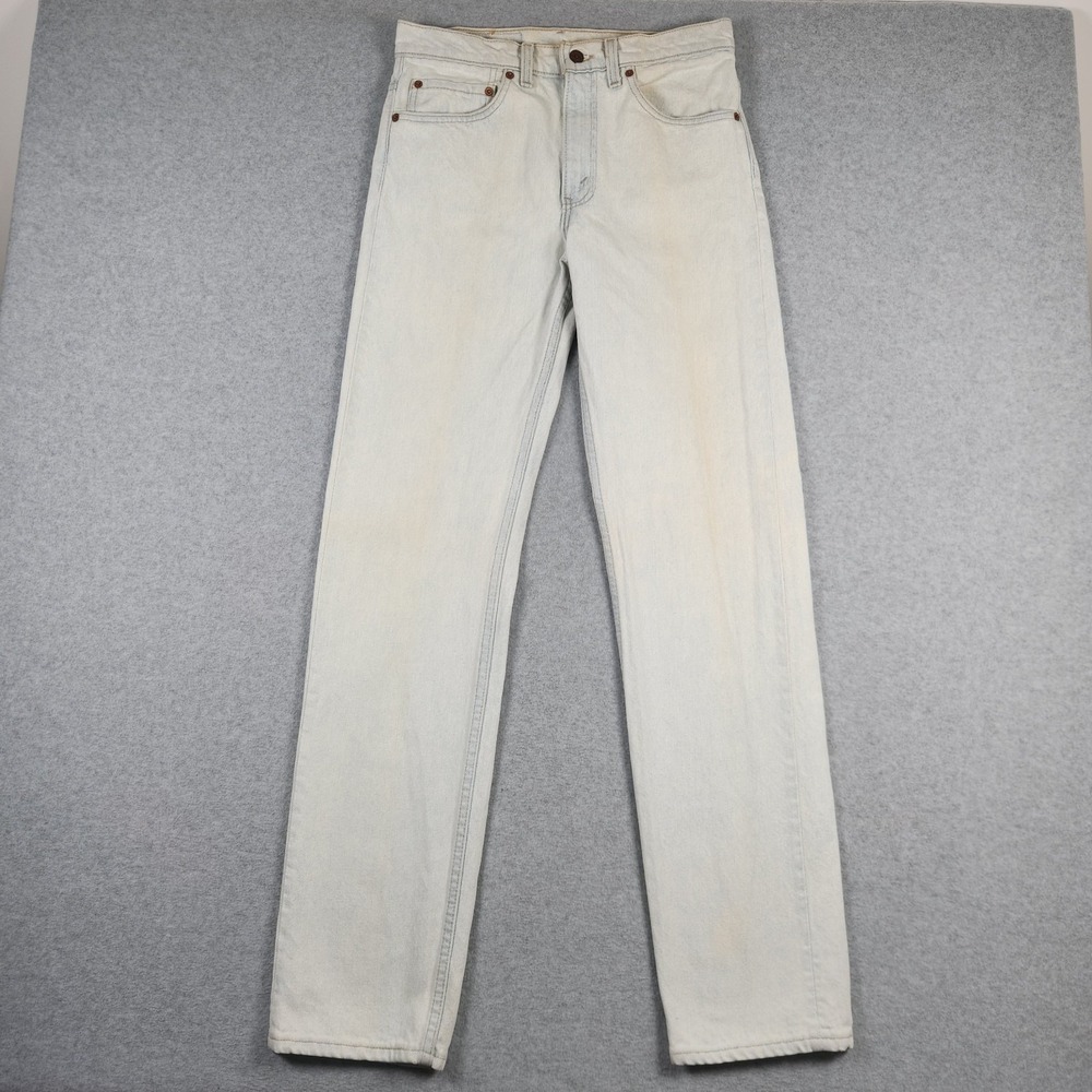 Vintage Levis 505 Jeans 31x34 (Actual 30x34) Light Wash Straight Denim USA 90s